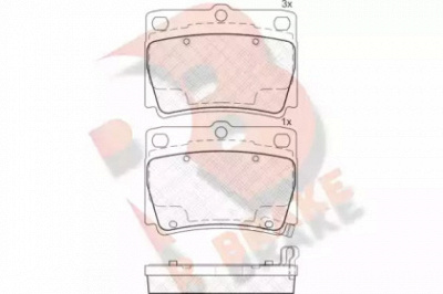 R BRAKE rb1719 -  Комплект тормозных колодок, дисковый тормоз